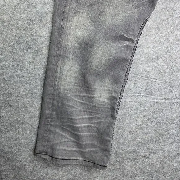 Rock Revival Kleven Relaxed‎ Straight Denim Jeans Mens 36 x 28 Gray